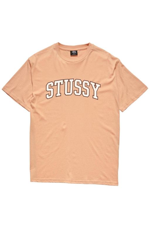 Stussy Womens Collegiate BF T Shirt Orange - VEGFW8290